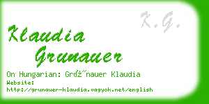klaudia grunauer business card